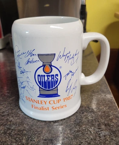 Rare 1987 Edmonton Oilers Stanley Cup Coffee Mug, Giftcraft Excellent Condition Cover