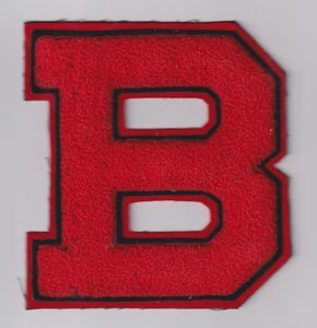 Vintage black & dark orange letter "B" sew on letterman jacket PATCH large - Picture 1 of 2