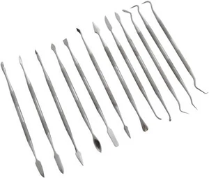 12 Stainless Steel Double Ended Sculpting Carving Tools Set, Green Stuff Wax NEW - Picture 1 of 2