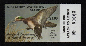 USA, SCOTT # MD8, YEAR 1981 MNH MARYLAND MIGRATORY WATERFOWL DUCK STAMP - Picture 1 of 1