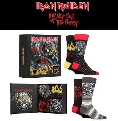 Iron Maiden Gift Boxed Socks Number of the Beast 4 Pairs- Exclusive to SOCKSHOP
