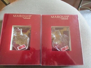 MARQUIS by WATERFORD CRYSTAL PAIR OF SNOWMEN 2010  IN BOXES - Foto 1 di 6