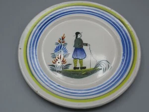 Assiette décorative pêcheur breton - Quimper France - Picture 1 of 2