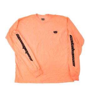 Adidas Yeezy Calabasas Long Sleeves Tee Neon Orange Size M