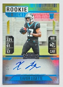 Panini Contenders FOTL 2024 Xavier Legette Gold/5 Auto Rookie - Imagen 1 de 2