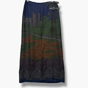VTG Ralph Lauren Castle Countryside Equestrian Wrap Skirt Size 6 Old Money - Picture 1 of 17