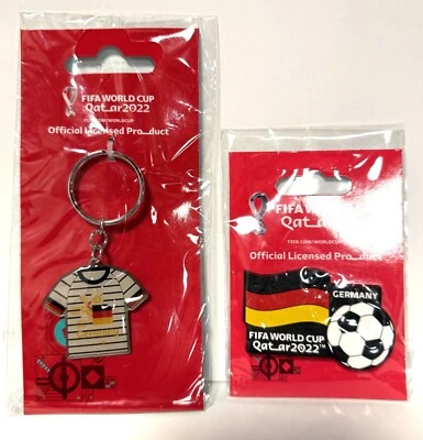 FIFA WORLD CUP 2022 QATAR  1.5" GERMANY JERSEY 3" KEYCHAIN & MAGNET FREE SHIP - Image 1 of 2
