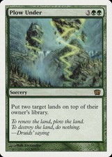Plow Under 8th Edition HEAVILY PLD Green Rare MAGIC THE GATHERING CARD ABUGames