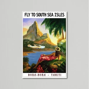 Vintage Travel Poster, Bora Bora Tahiti - Picture 1 of 4