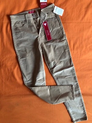 Pantalón GUESS Mujer LOONA Pana Tiro Alto Talla 28 Tostado Foto 1 de 4
