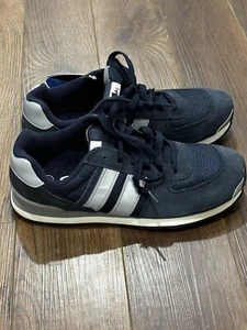 Athletic Works Mens Sneakers Sz 9 Navy Blue Leather and Mesh Uppers New - Picture 1 of 13