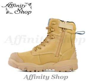 Longreach Zip WORK BOOTS Wheat Ultra Bata Industrial Safety Cap Footwear AS/NZS - Picture 1 of 7
