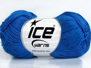 6-Skein Lot Cecilia Cotton Yarn fine summer 6x50g/169m Blue - Picture 1 of 3
