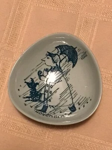 Nymolle Danish Pottery Trinket Dish~Hand Painted~November Birthday Gift~EXC! - Picture 1 of 6