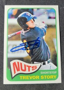 Trevor Story signed 2014 Topps Heritage rookie card RC Red Sox auto Bowman Minor - Picture 1 of 3