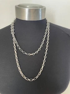 Calvin Klein Prestigious Collection Schmuck lange Silber Halskette verpackt signiert - Bild 1 von 13