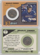 2016 Topps Heritage Minor League Edition Quarters Peach /25 Bradley Zimmer