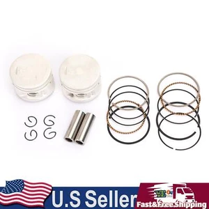 2 Set Piston Ring Pin Kit 49.25Mm For Yamaha Xv250 V-Star Virago Route 66 88-18 - Picture 1 of 9