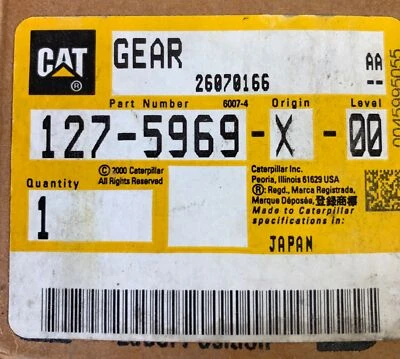 Genuine New Caterpillar (CAT) 1275969 Gear Sun 23 Teeth - Image 1 of 4