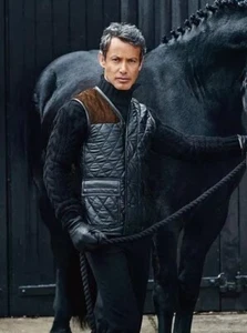 Ralph Lauren Purple Label Equestrian Leather & Suede Quilted Moto Vest Italy - Picture 1 of 19