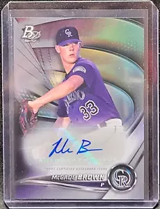 McCade Brown 2022 Bowman Platinum #TOP-38 Prospect Auto - Picture 1 of 2