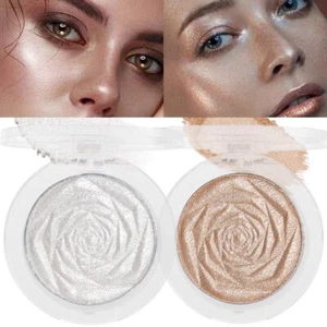 evpct Pearl White & Champagne Gold Face Highlighter Makeup Shimmer Glitter - Imagen 1 de 6