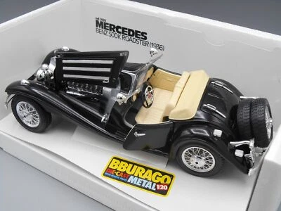 Voiture Mercedes Benz 500k Roadroster 1936 noire - Bburago - Photo 1/4