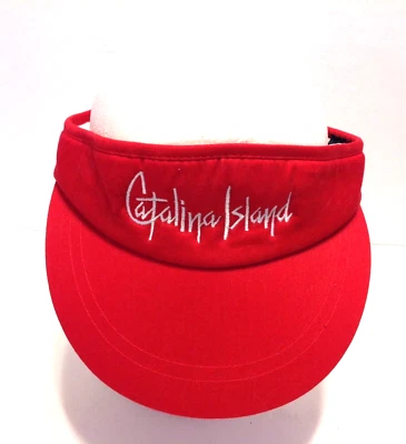 Sombrero visera Catalina Island de colección rojo bordado Toppers  Foto 1 de 4