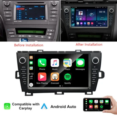 For 2010-2015 Toyota Prius Stereo Radio 9" Android 13.0 GPS Head Unit Carplay FM - Image 1 of 4