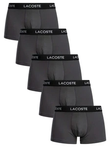 Lacoste Pour des hommes Paquet de 5 malles, Gris - Picture 1 of 6