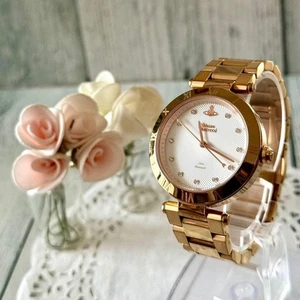 Vivienne Westwood watch pink gold round Used - Picture 1 of 4