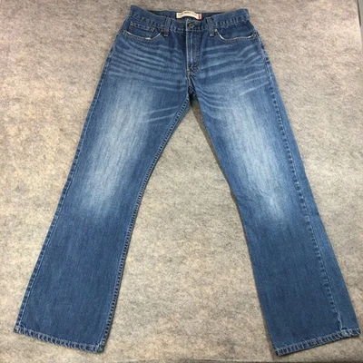Levi's 靴型牛仔裤男式 33x34 蓝色棉牛仔复古 527 — 第 1/4 张图片