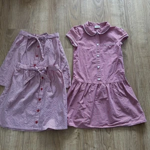 Girls Red Gingham School Uniform Bundle Dress Next Skirts ( 2 ) Tu - Picture 1 of 5