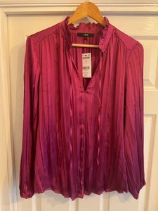 Next Plum Pretty silk effect top BNWT size 14 - Picture 1 of 7