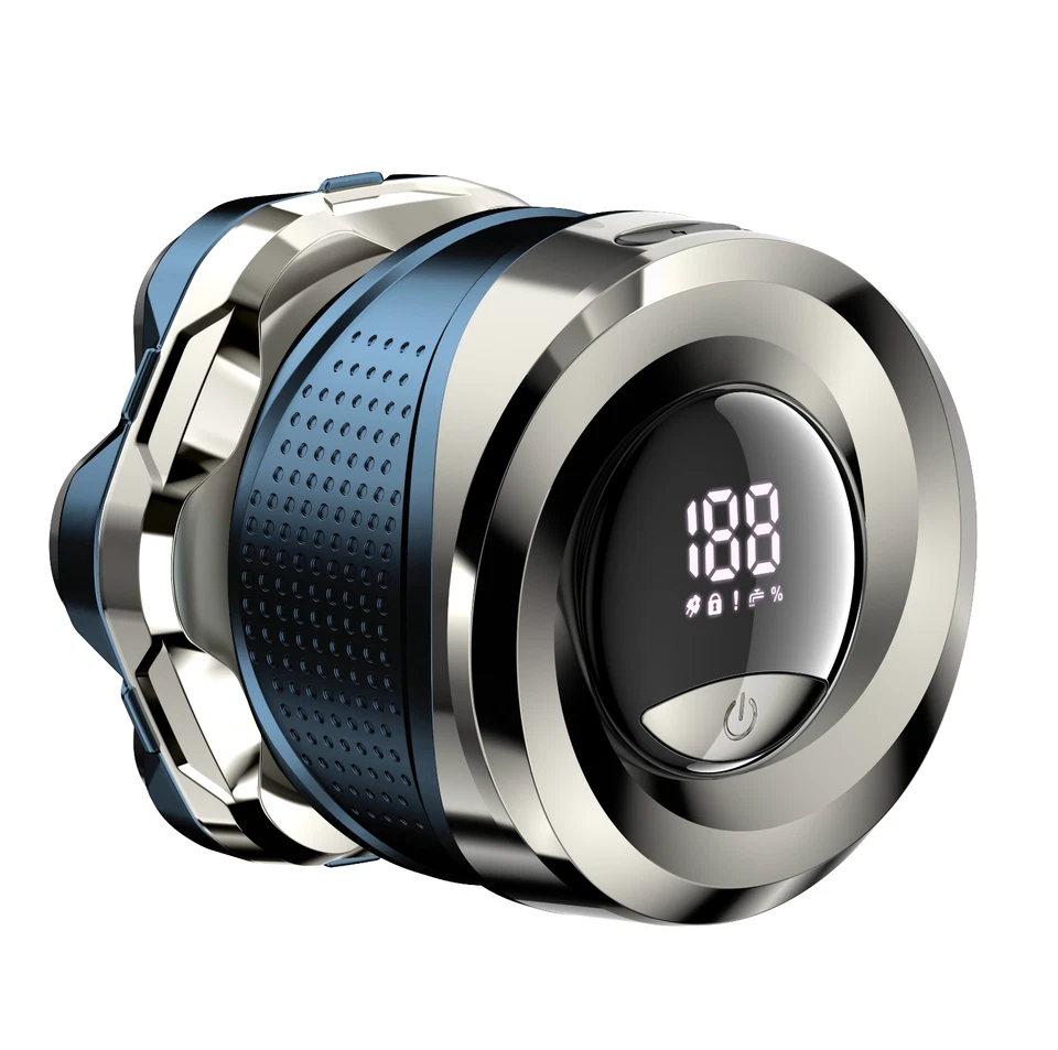 MARKENLOS Neu 2025! 7D Glatzen Profi Rasierer Herren Kopfrasierer Wasserdicht Kopf "Blau"