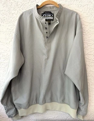 Zero Restriction Golf Windbreaker Wind Pullover Jacket Men Large L Tan Beige - Image 1 of 4