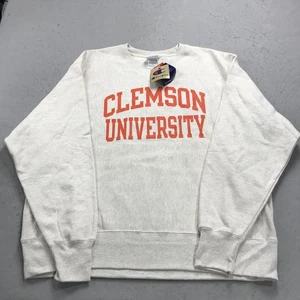 Clemson Tigers Sweatshirt Mens XL Champion Reverse Weave Crewneck NCAA NWT - Picture 1 of 9