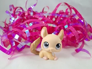 Littlest Pet Shop Golden Tan Chinchilla #1102 Light Purple Eyes Pink Fèet - Picture 1 of 3