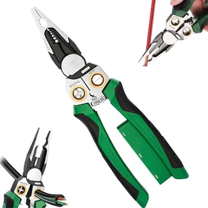 Pelacables 8 en 1 con Probador de Voltaje, Alicates Pelacables para Corte y - Imagen 1 de 7