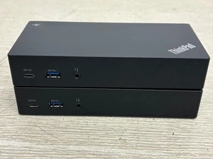2x Lenovo ThinkPad USB-C DK1633 Universal Laptop Docking Station*NO ADAPTER* - Picture 1 of 4