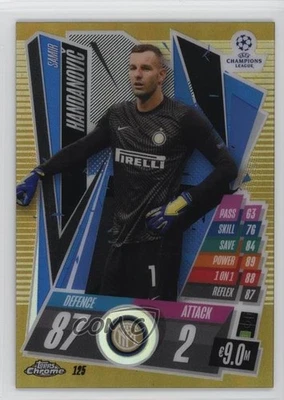 2020 Topps Chrome Match Attax UCL Gold Refractor /50 Samir Handanovic Handanović - Image 1 of 2