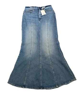 Maxi Falda A.N.A Talla 6 Denim Tiro Alto Estilo Sirena Trompeta Acampanada Y2K *T8 Foto 1 de 4