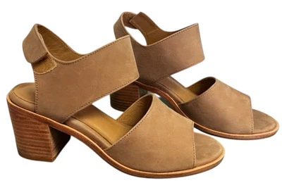 Sandalias Sundance Chocolate Azul Mujer Cuero Basia Tostado Tacón Apilado Brasil 6M Foto 1 de 4