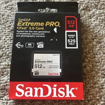 SanDisk SDCFSP-512G-G46D 512gb CFast 2.0 Extreme Pro Memory Card - Image 1 of 4