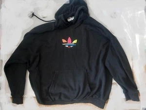 ADIDAS 1980s .. Hoodie Sweat shirt / Hoodie , Vintage Retro .USA M. UK 14 - Picture 1 of 11