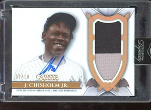 Jazz Chisholm Jr 2024 Topps Dynasty Game-Used 2-Color Patch AUTO #09/10 #DAP-JC2 - Picture 1 of 2