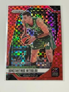 2024-25 Panini Prizm Euroliga Red Power Prizm #8 Konstantinos Mitoglou 45/75 - Imagen 1 de 2