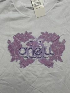 Y2K O’Neill White Flower Logo Women’s T Shirt Size M - Picture 1 of 10