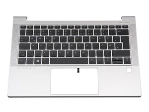 HP M08699-041 Original Tastatur inkl. Topcase DE (deutsch) schwarz/silber mit Ba - Bild 1 von 5
