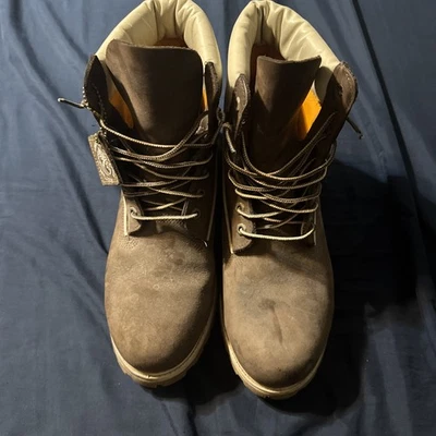 Men’s Limited Edition Premium 6 Inch Timberland Boots In Chocolate Brown Suede - Image 1 of 4